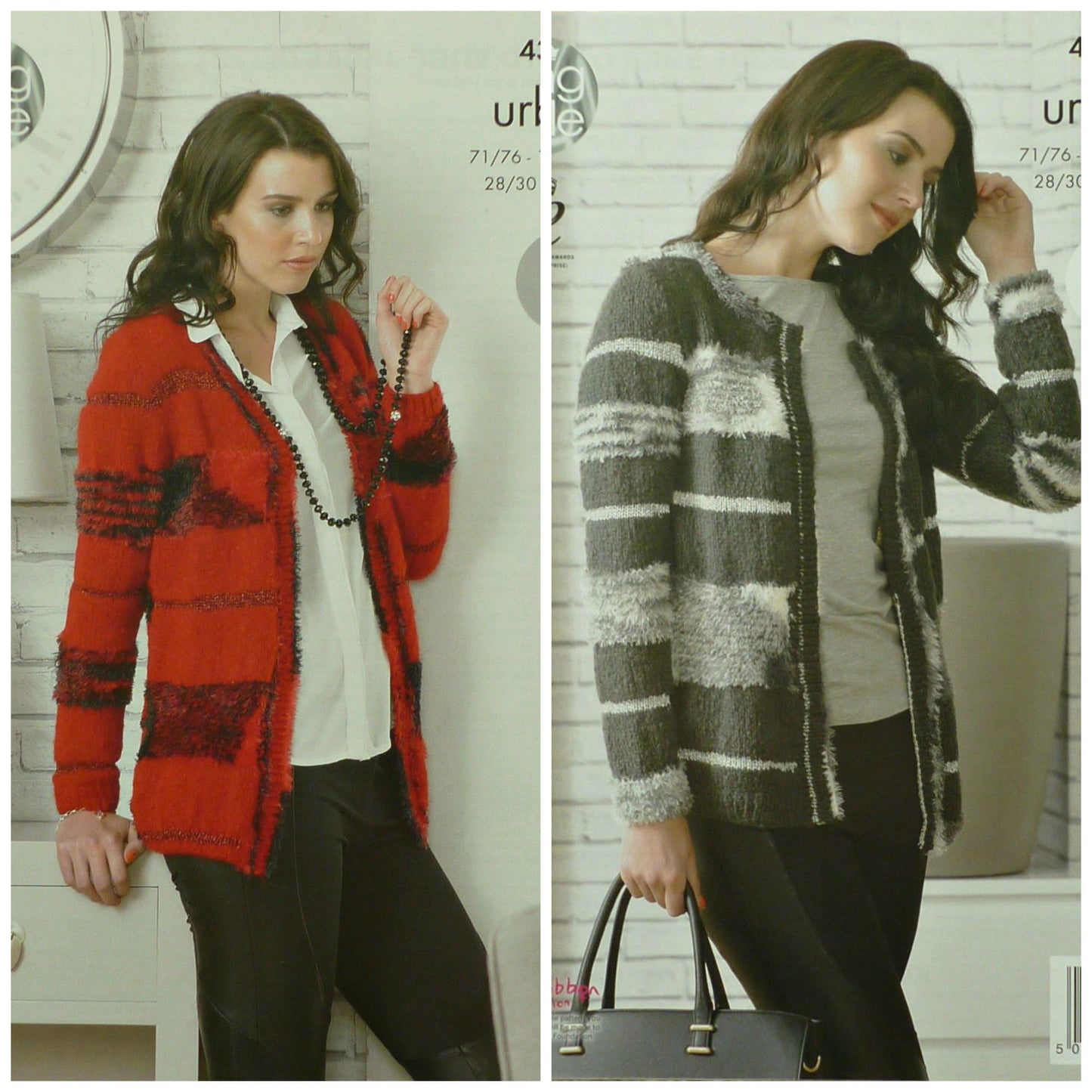 DIGITAL Knitting Pattern Ladies Easy Knit Round or V-Neck Jacket King Cole 4327