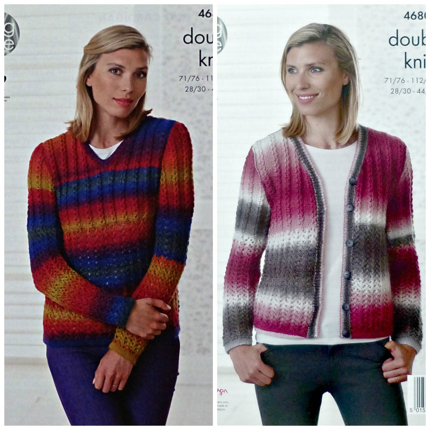 DIGITAL Knitting Pattern Ladies Lace Pattern Jumper and Cardigan Riot DK King Cole 4680