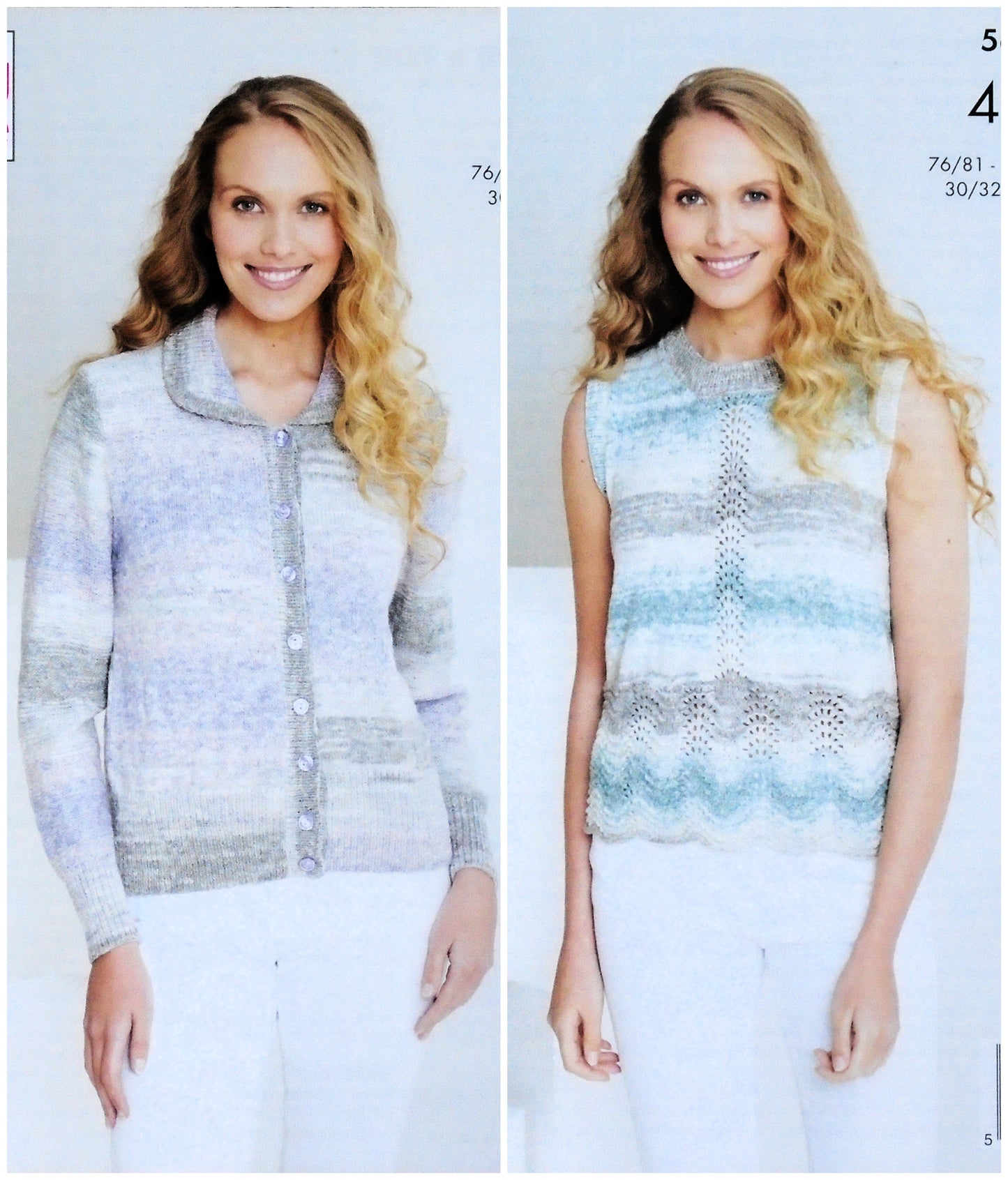 DIGITAL Knitting Pattern Ladies Lace Cardigan and Sleeveless Lace Top Drifter 4ply King Cole 5627
