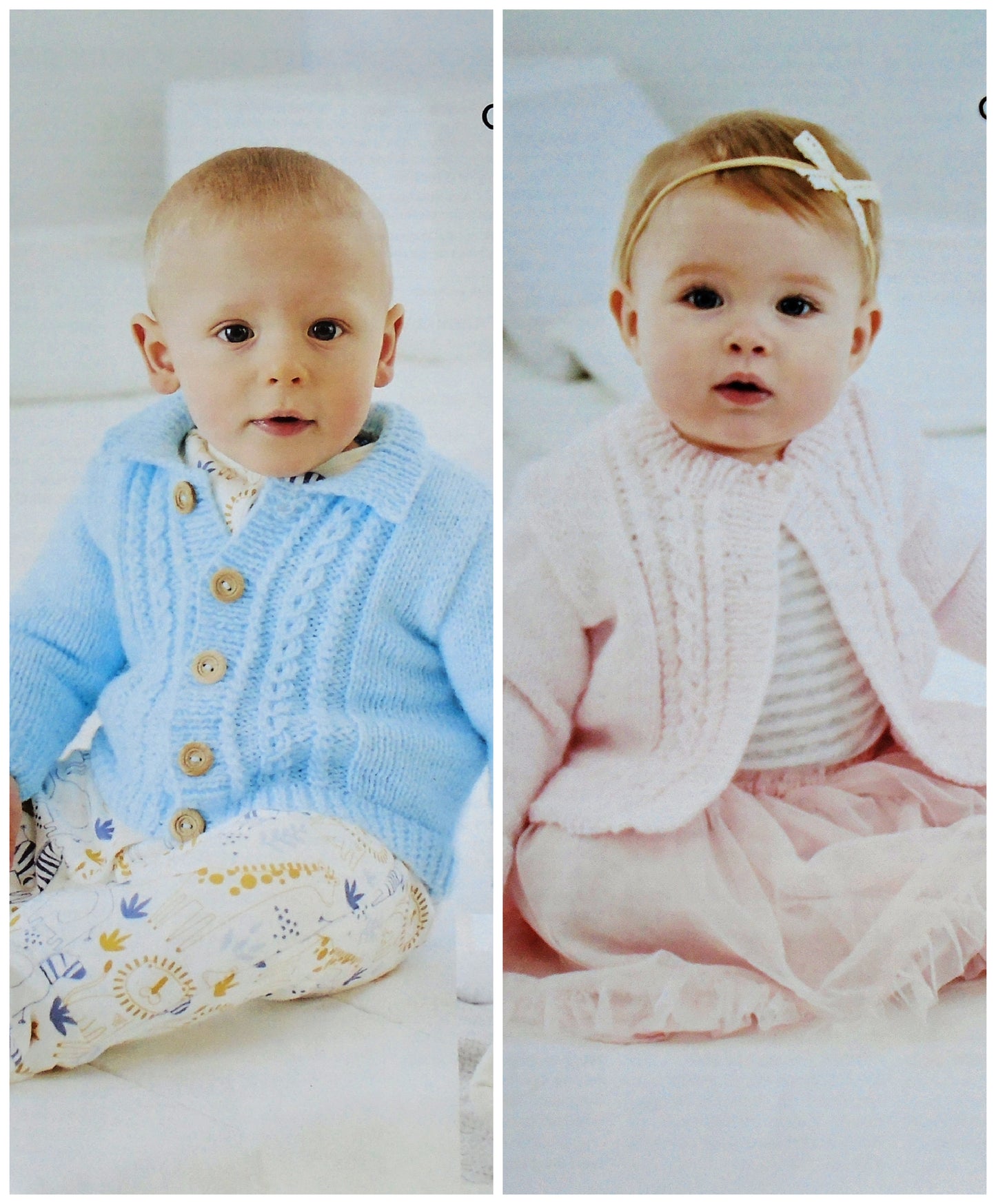 DIGITAL Knitting Pattern Baby Cable Jacket and Cardigans DK King Cole 5719