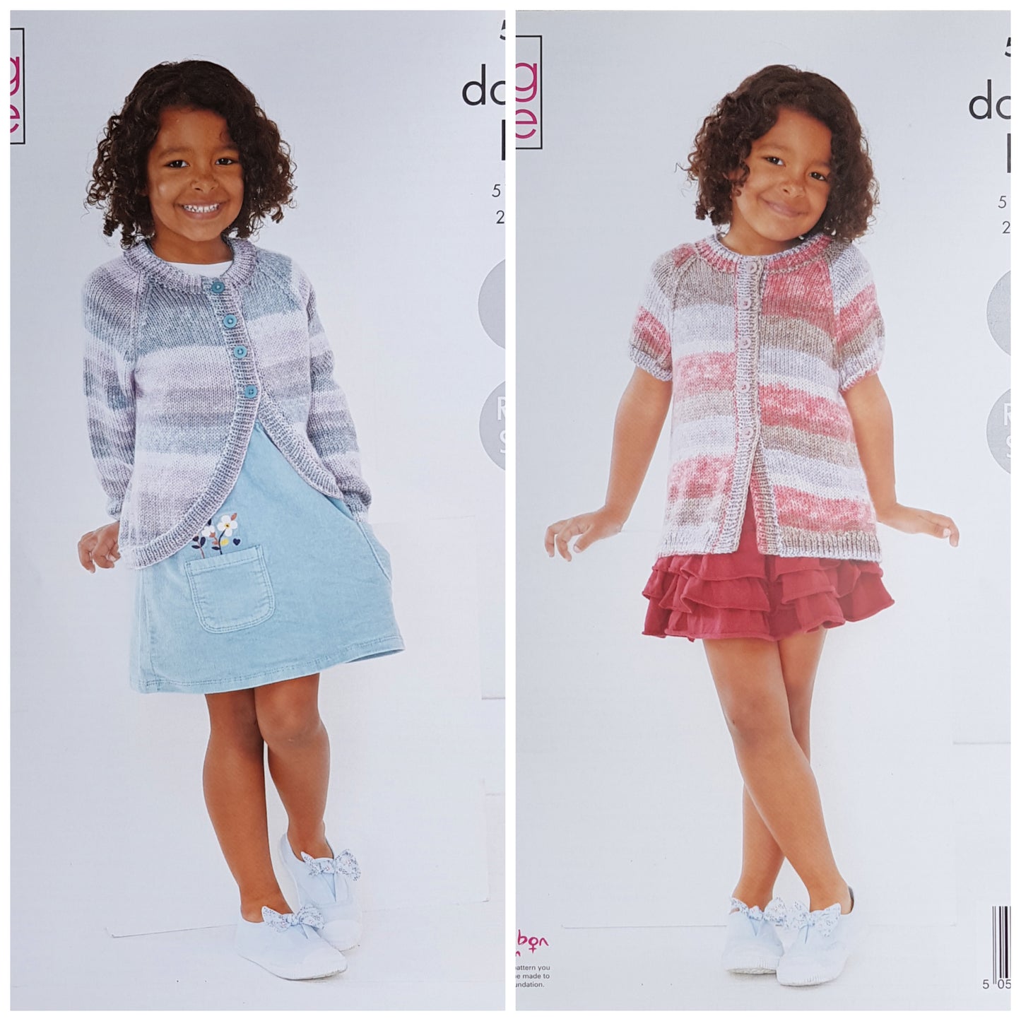 DIGITAL KNITTING PATTERN Girls Easy Knit Bolero or Cardigan DK King Cole 5731