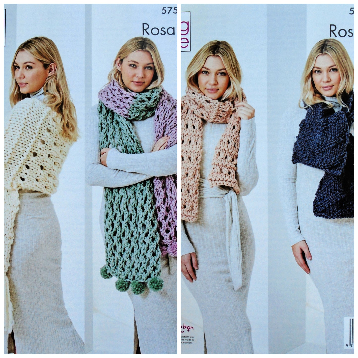 DIGITAL Knitting Pattern Ladies Easy Knit Jacket & Cardigan Mega Chunky King Cole 5757