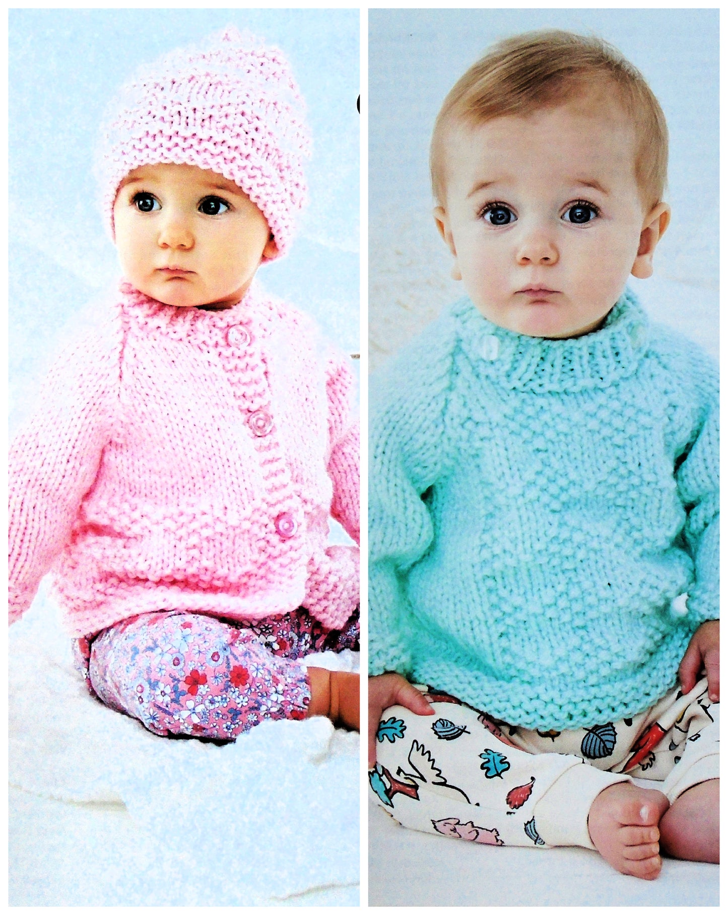 DIGITAL Knitting Pattern Baby Jacket, Hat Blanket & Jumper Chunky King Cole 5845