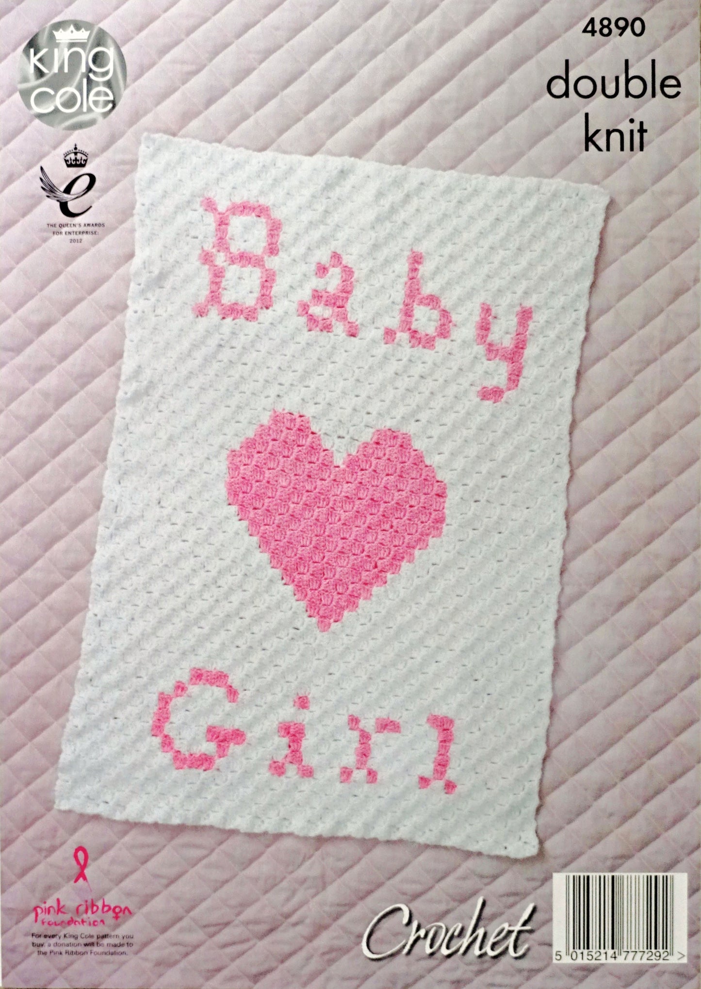 DIGITAL Crochet Pattern Baby Blanket with Teddy/Heart/Baby Boy/Baby Girl Motif DK King Cole 4890