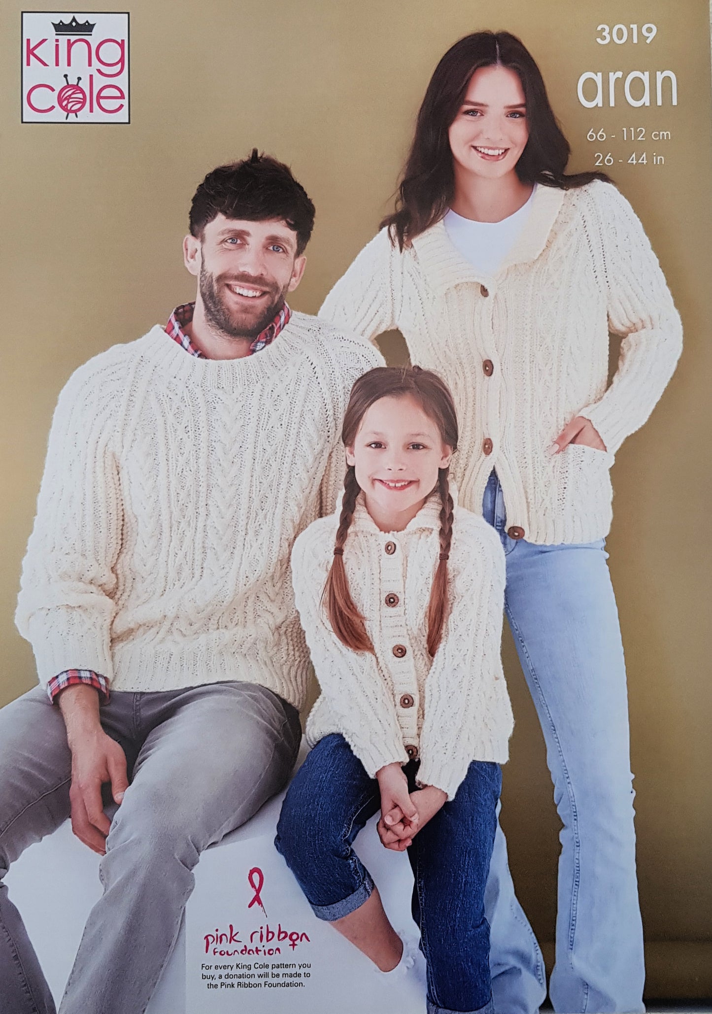 DIGITAL Knitting Pattern Ladies Mens & Childrens Cable Cardigans & Jumper Aran 3019