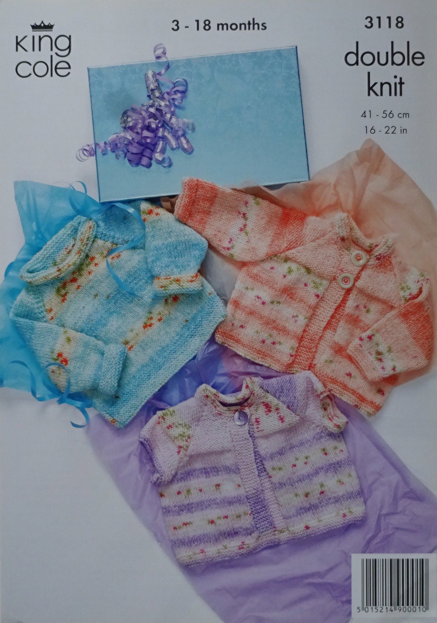 DIGITAL Knitting Pattern Baby's Cardigans and Jumper DK King Cole 3118
