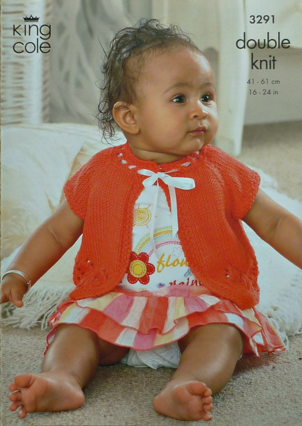 DIGITAL Knitting Pattern Baby Short or Long Sleeve Cardigans and Jumper DK King Cole 3291