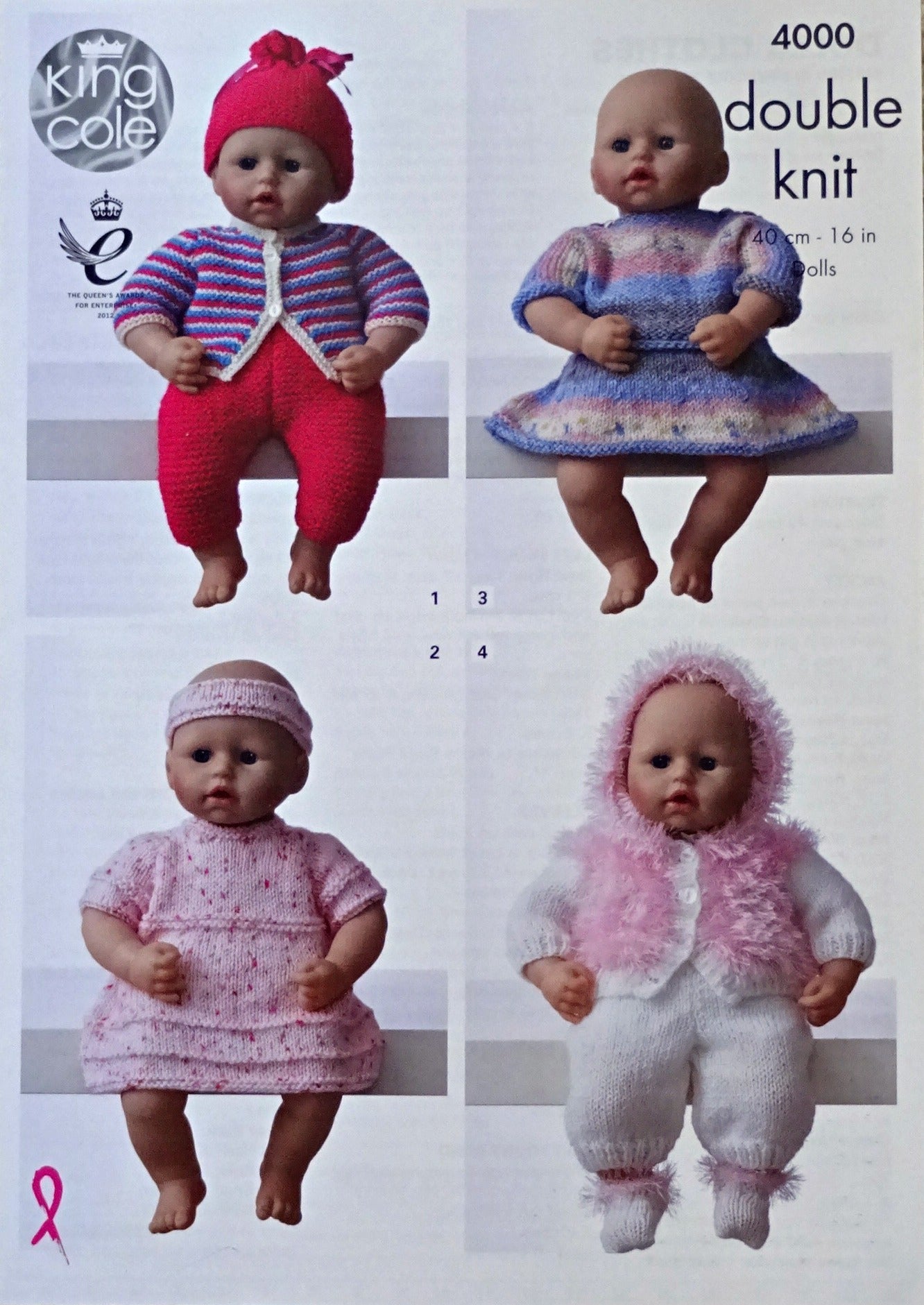DIGITAL Knitting Pattern Dolls Clothes Premature Baby's EASY KNIT Outfits DK King Cole 4000