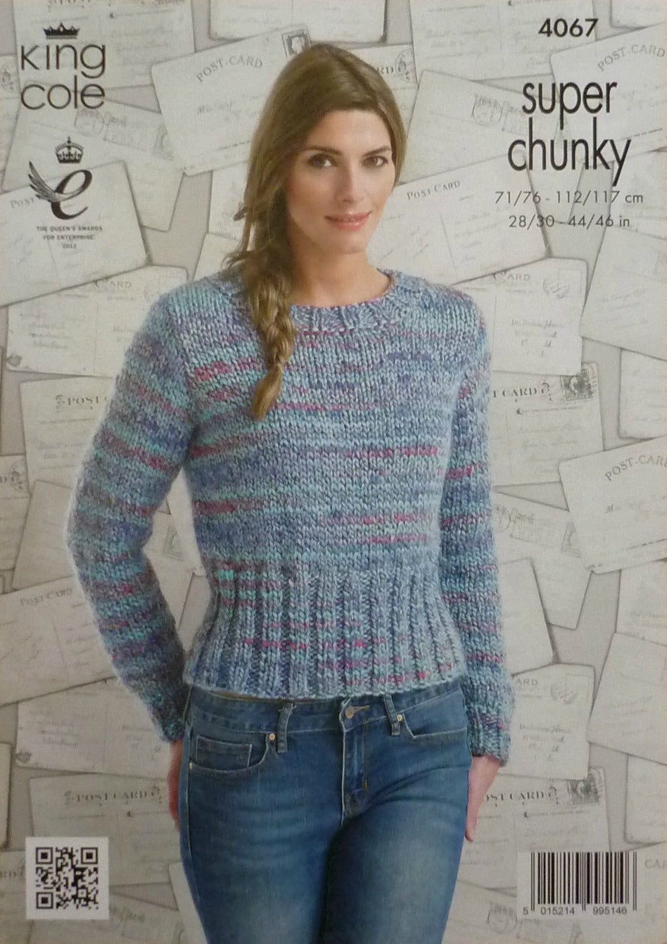 DIGITAL Knitting Pattern Ladies Easy Knit Jumper and Long Dress/Tunic Super Chunky King Cole 4067