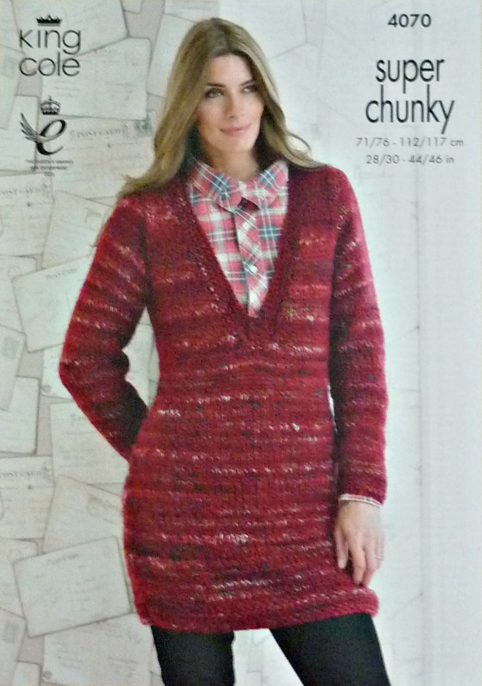 DIGITAL Knitting Pattern Ladies Easy Knit Long Tunic/Jumper & Cardigan Super Chunky King Cole 4070