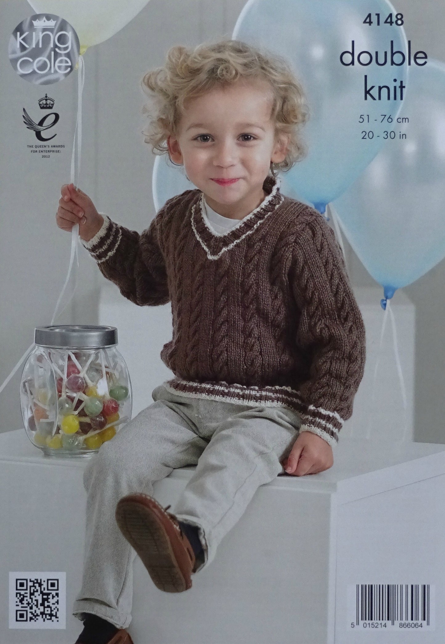 DIGITAL Knitting Pattern Boys Long Sleeve & Sleeveless Cable Jumpers DK King Cole 4148