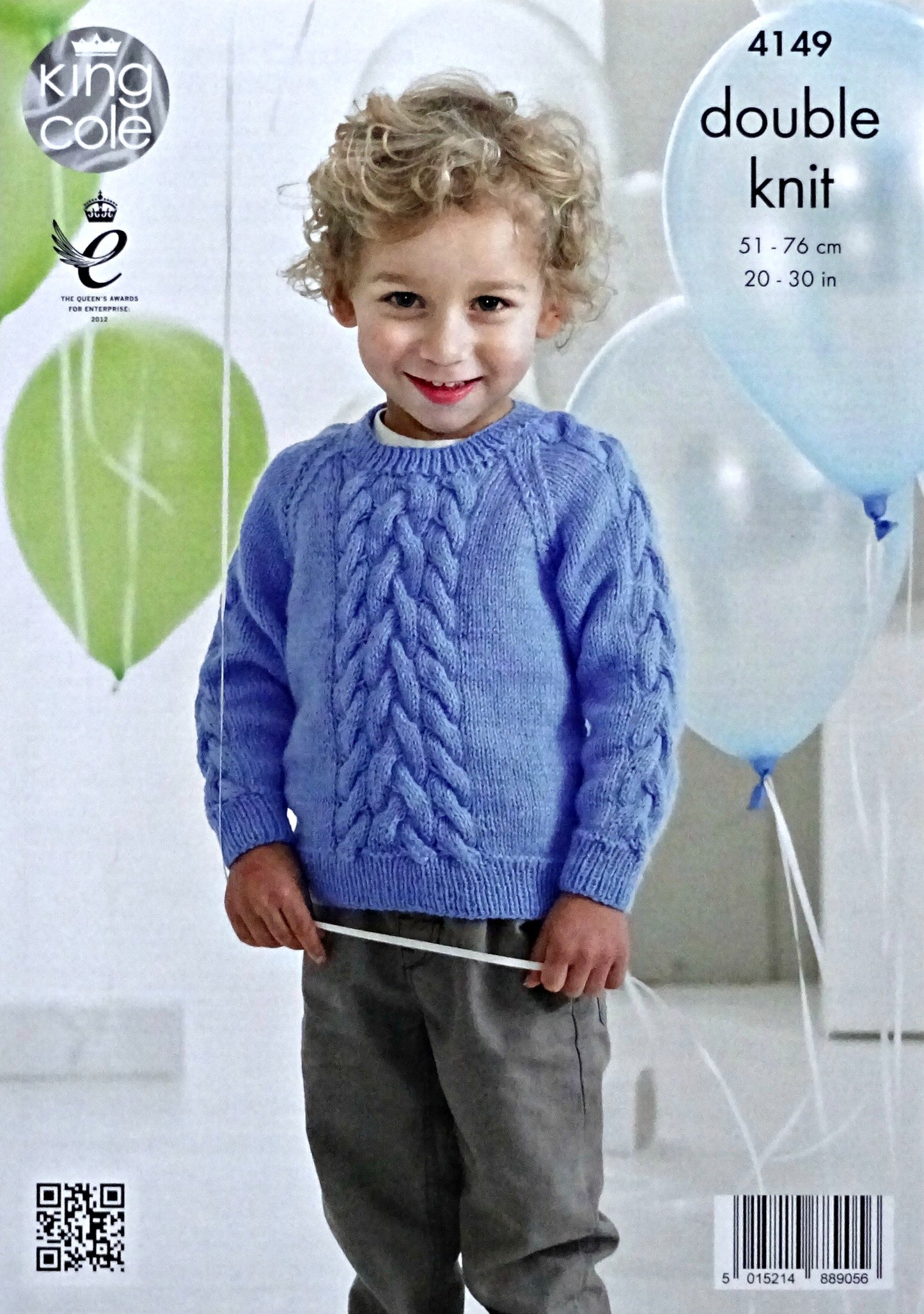 DIGITAL Knitting Pattern Boys Long Sleeve Cable Cardigan and Jumper DK King Cole 4149