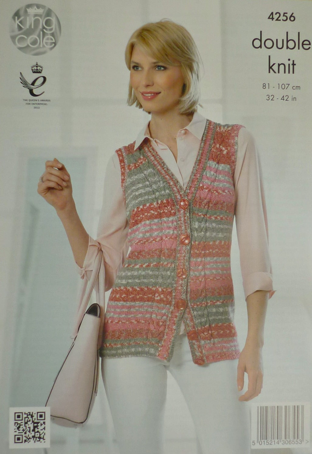 DIGITAL Knitting Pattern Ladies Long Cable Jacket with Pockets & Waistcoat Drifter DK King Cole 4256
