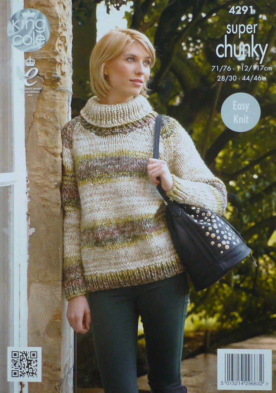 DIGITAL Knitting Pattern Ladies Easy Knit Jacket and Polo Neck Jumper Super Chunky King Cole 4291