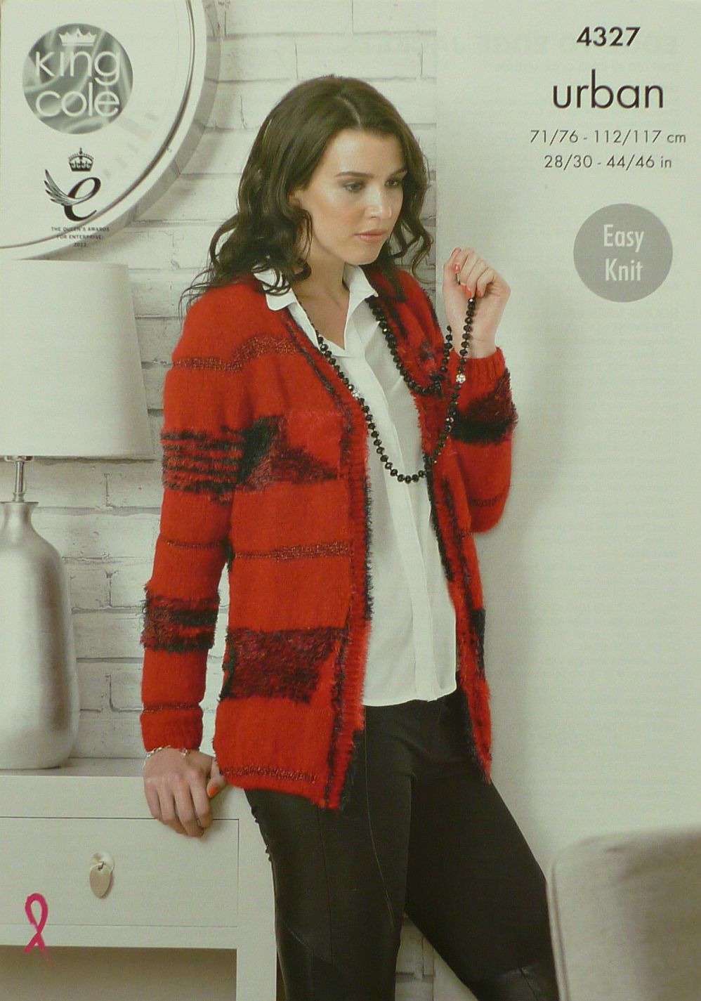 DIGITAL Knitting Pattern Ladies Easy Knit Round or V-Neck Jacket King Cole 4327