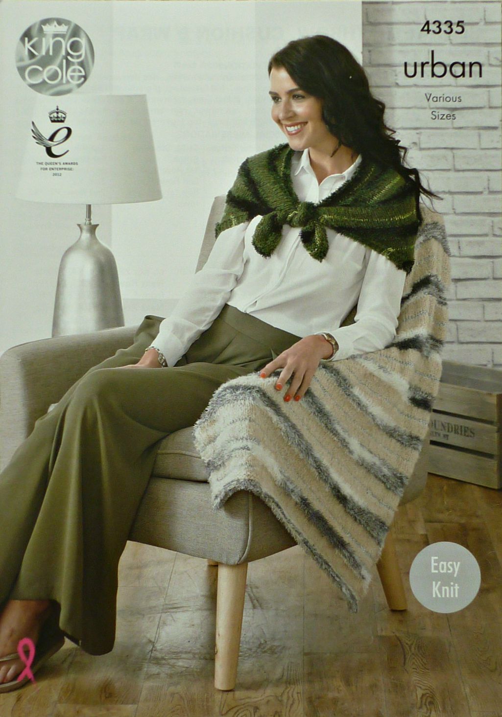 DIGITAL Knitting Pattern Easy Knit Throw, Cushion, Blankets & Wrap Aran King Cole 4335