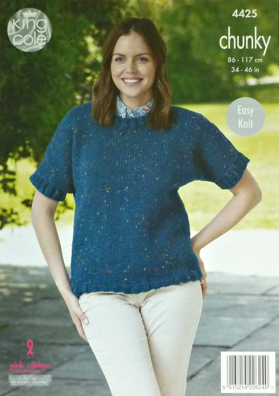 DIGITAL Knitting Pattern Ladies Easy Knit Cardigan and Batwing Jumper Chunky Tweed King Cole 4425