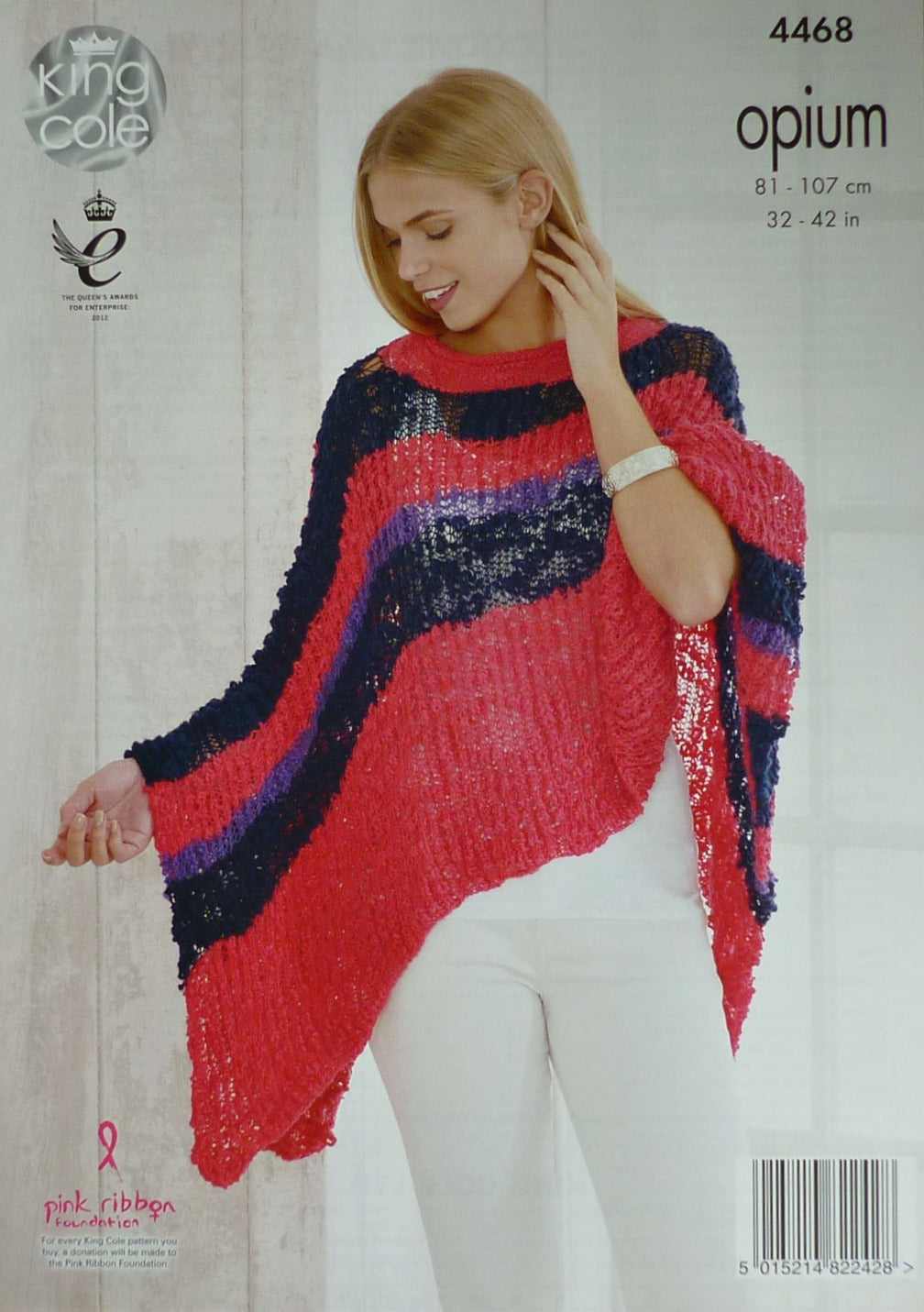 DIGITAL Knitting Pattern Ladies Cowl Neck Cape, Poncho and Cowl Opium King Cole 4468