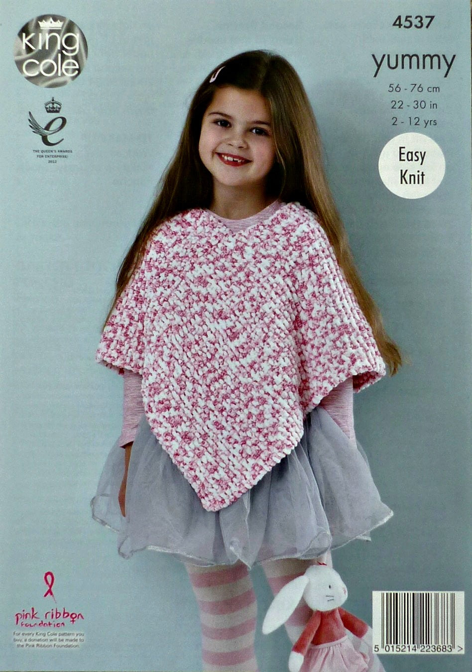 DIGITAL Knitting Pattern Childrens Easy Knit or Lacy Poncho Yummy Chunky King Cole 4537