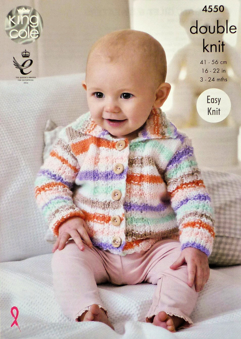 DIGITAL Knitting Pattern Baby Easy Knit Jacket Jumpers & Gilet DK King Cole 4550