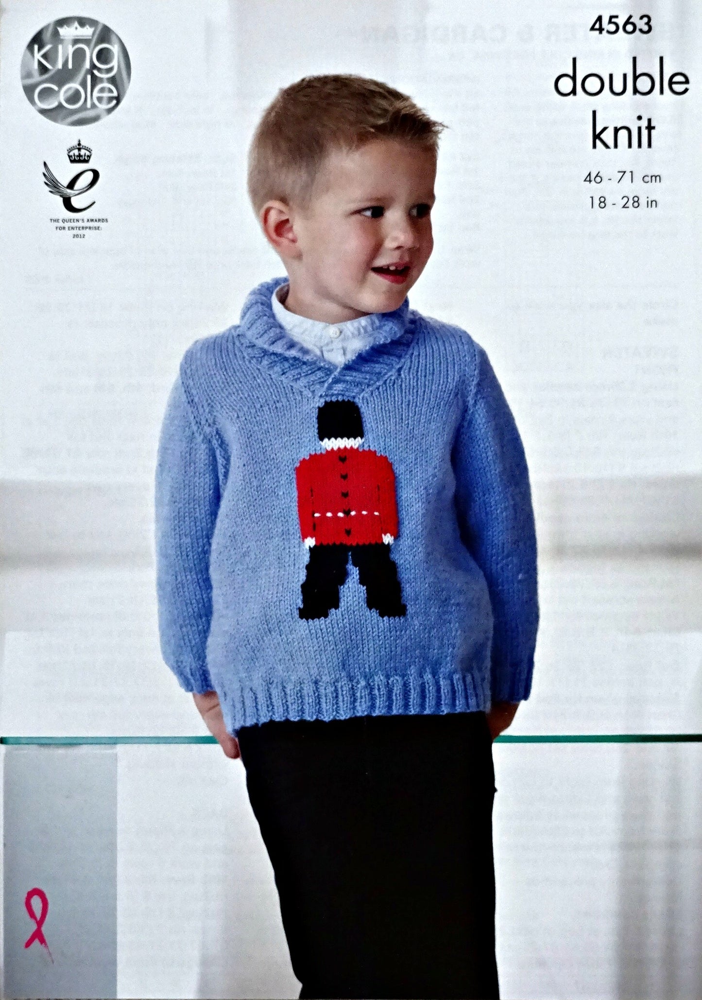 DIGITAL Knitting Pattern Boys Long Sleeve Soldier Jumper & Jacket DK King Cole 4563