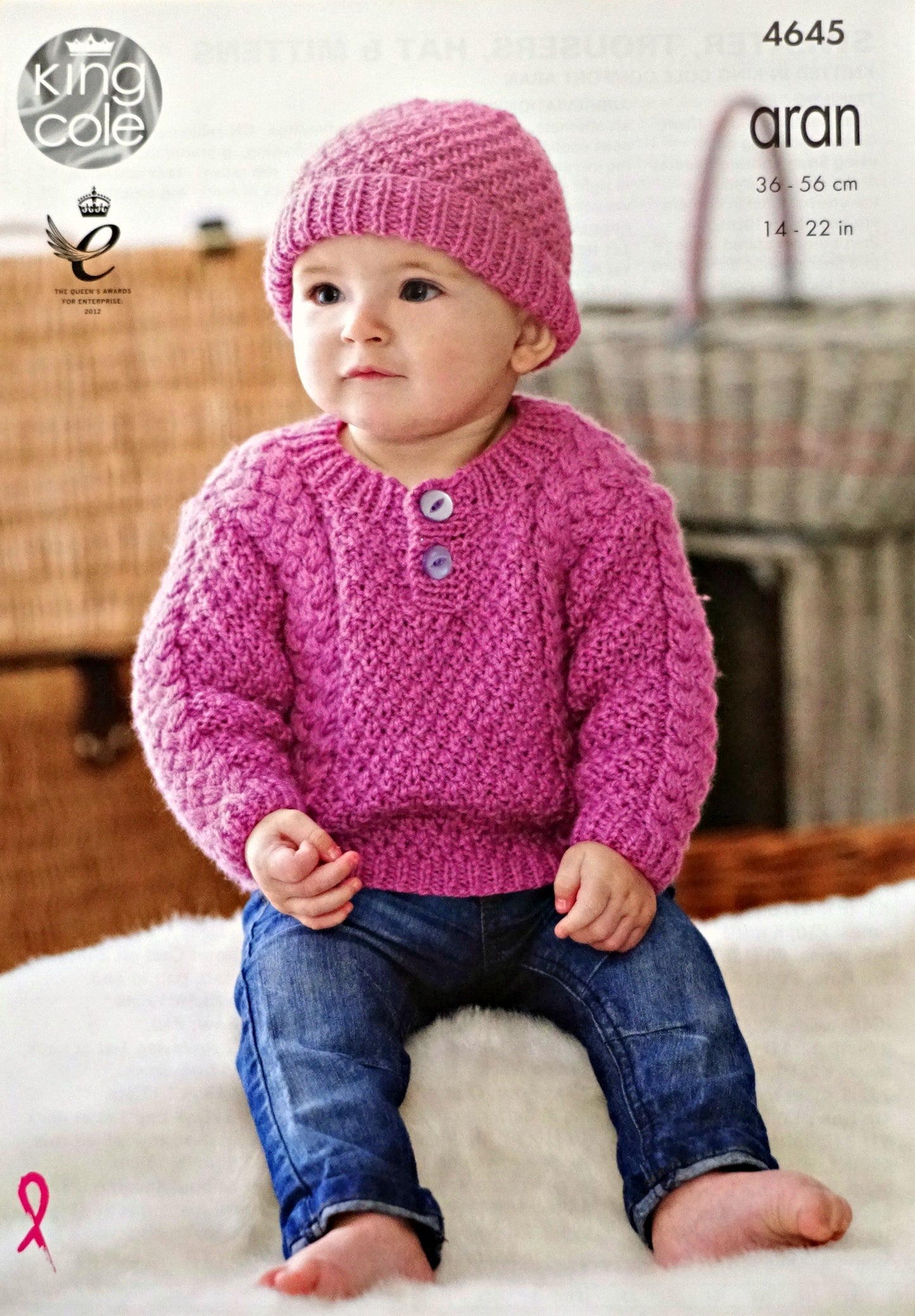 DIGITAL Knitting Pattern Babies Cable Jumper Trousers Mittens & Hat Aran King Cole 4645