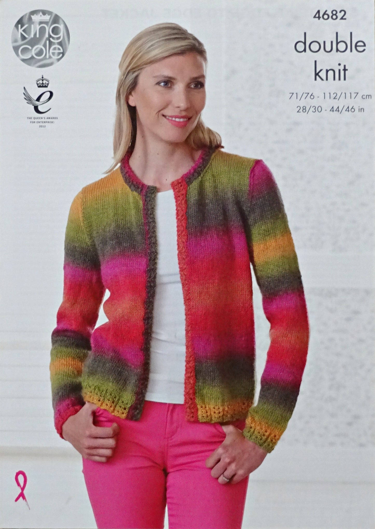 DIGITAL Knitting Pattern Ladies Lace Hem & Cuffs Cardigan and Jumper Riot DK King Cole 4682