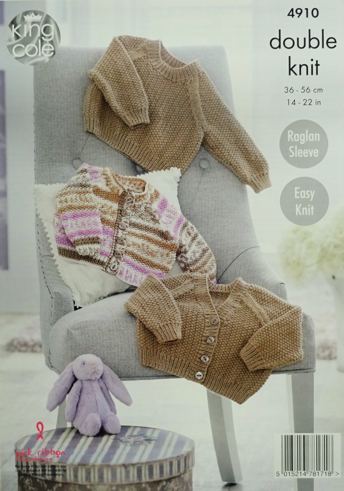 DIGITAL Knitting Pattern Baby Easy Knit Cardigans and Jumper DK 4910 King Cole