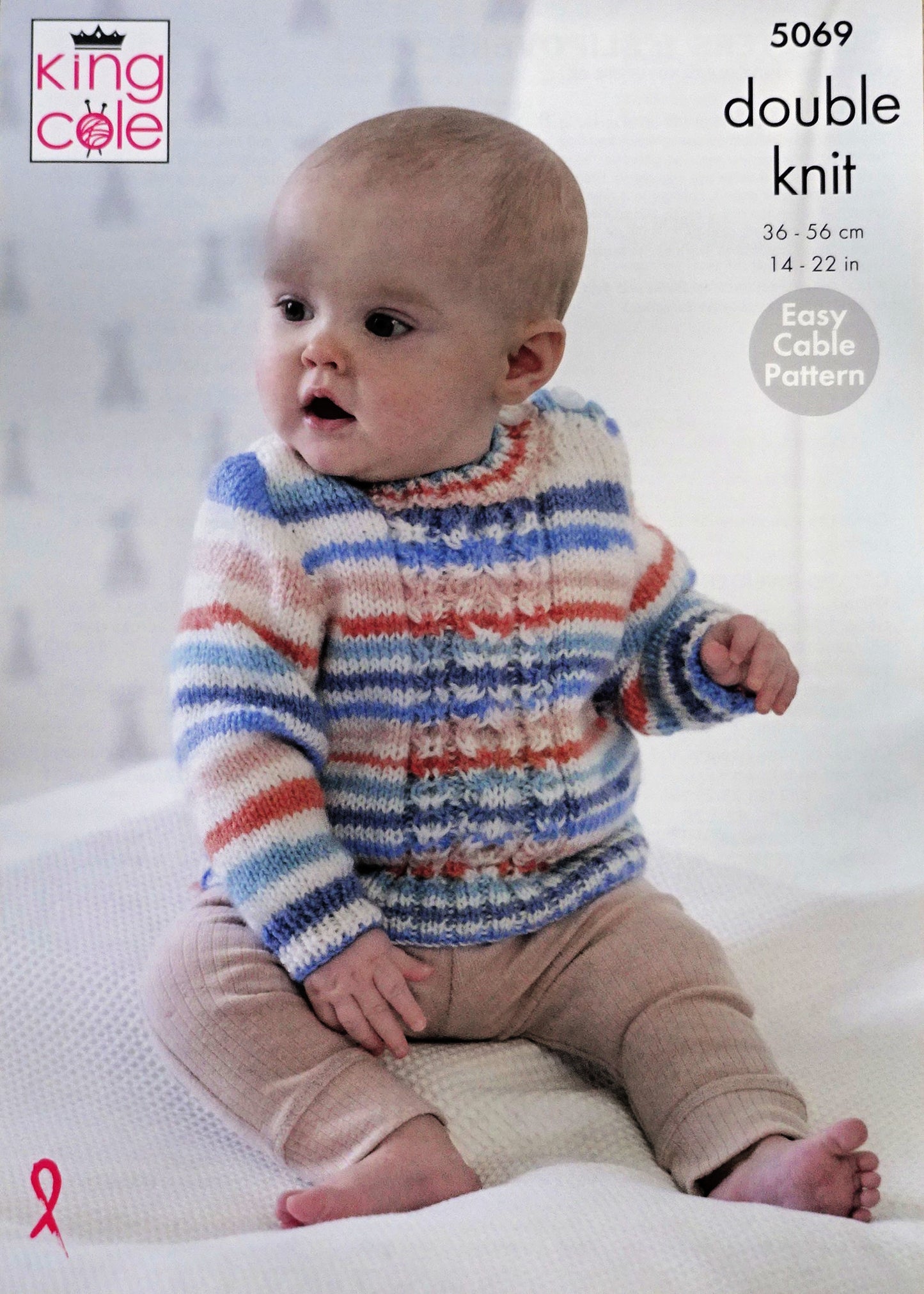 DIGITAL Knitting Pattern Babies Jaumper and Tank Top in Cable or Textured Design DK King Cole 5069