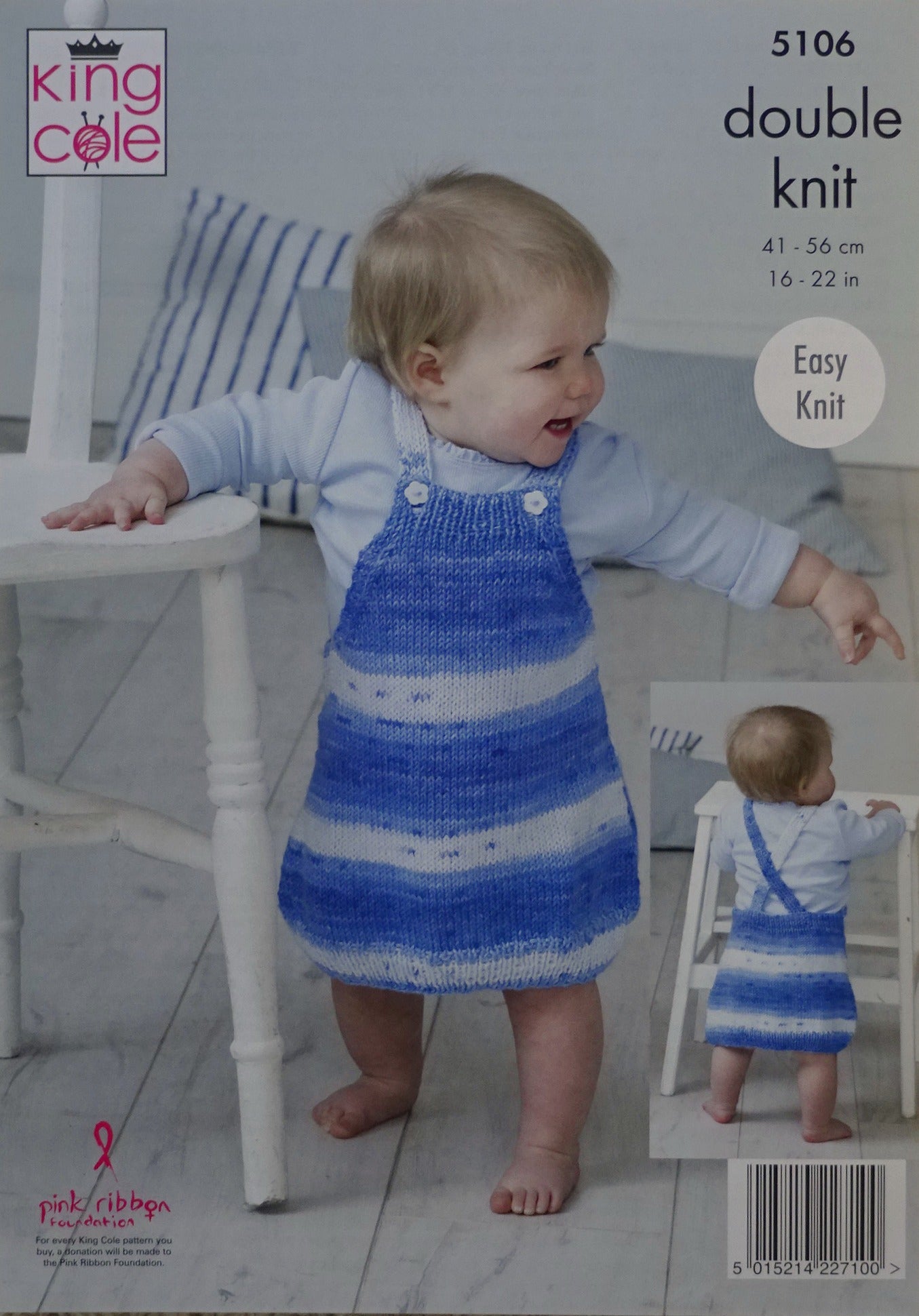 DIGITAL Knitting Pattern Baby Pinafore Dresses Cottonsoft DK King Cole 5106
