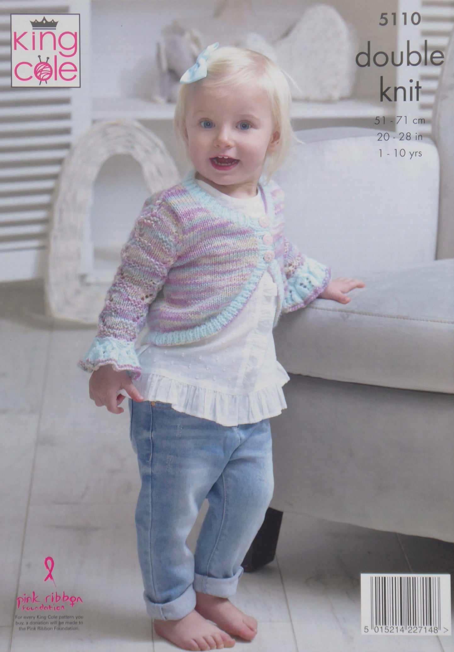 DIGITAL Knitting Pattern Childrens Lacy Frill Tunic and Bolero DK King Cole 5110