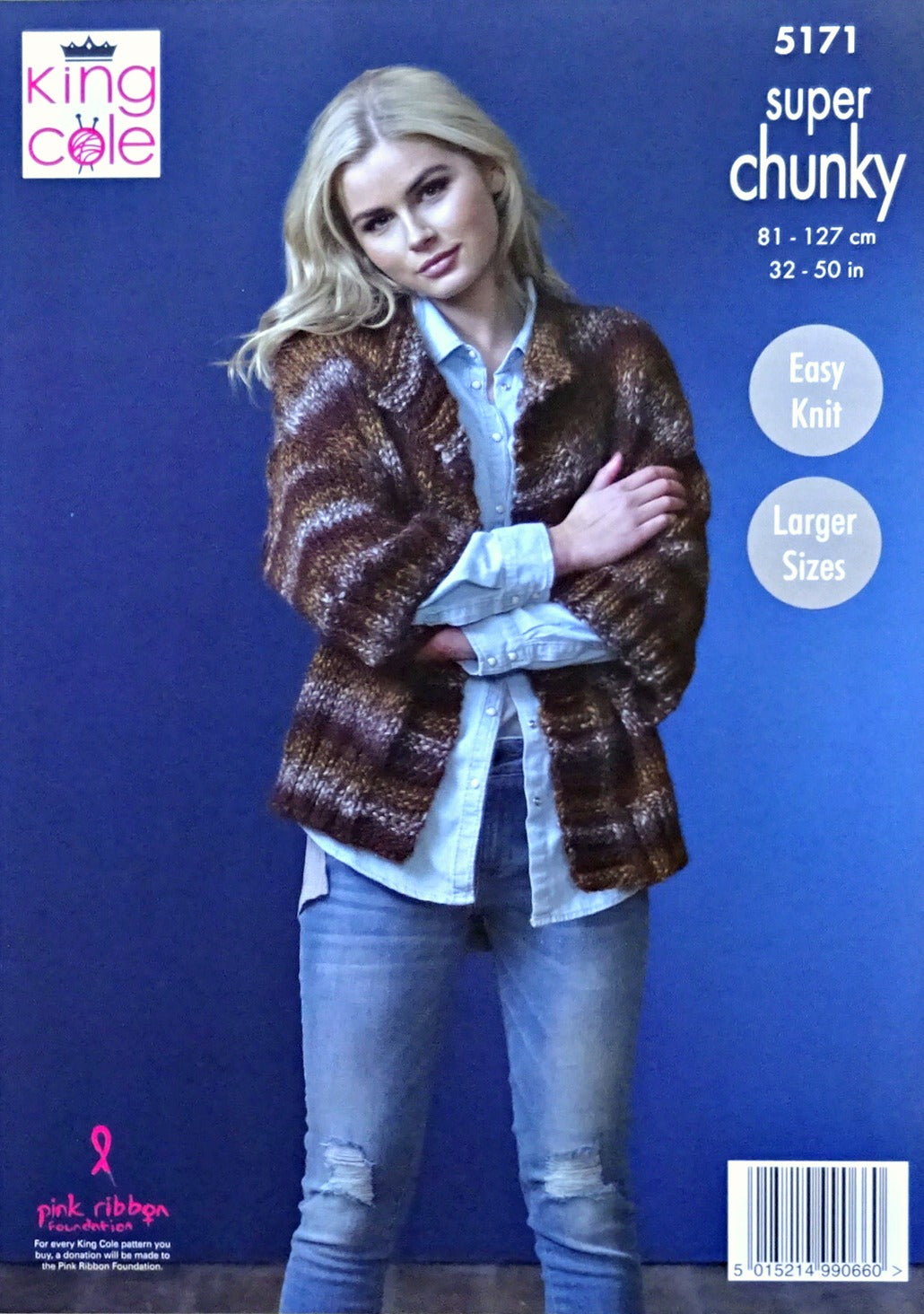 DIGITAL Knitting Pattern Ladies Easy Knit 3/4 Sleeve Coat and Jacket Super Chunky 5171