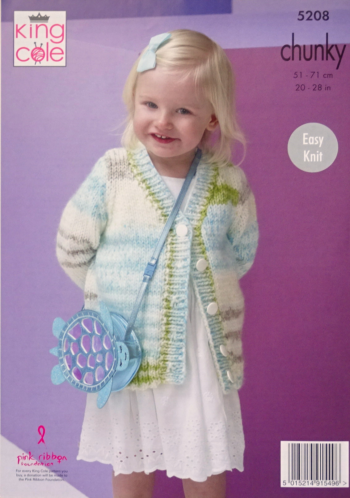 DIGITAL Knitting Pattern Girls Easy Knit Cardigan & Jacket Chunky King Cole 5208