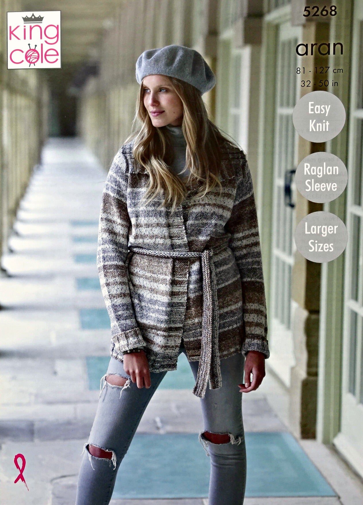 DIGITAL Knitting Pattern Ladies Easy Knit Jackets 2 Lengths Drifter Aran King Cole 5268