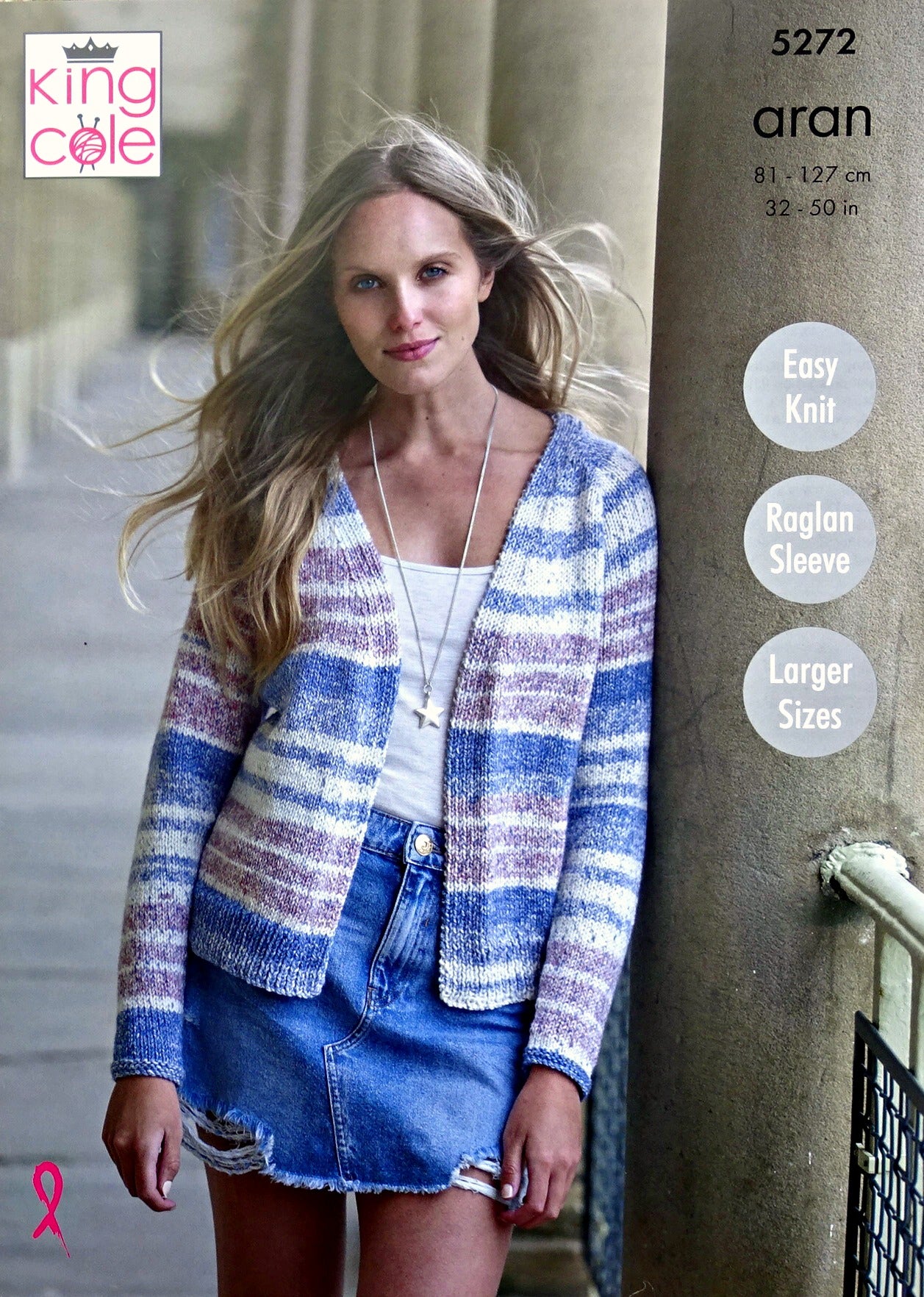 DIGITAL Knitting Pattern Ladies Easy Knit Cardigans Drifter Aran King Cole 5272