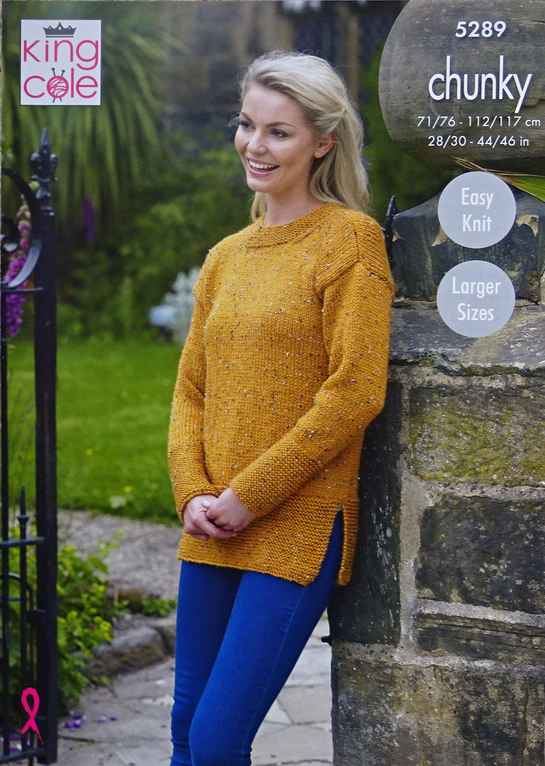 DIGITAL Knitting Pattern Ladies Very EASY KNIT Jumpers Inc Plus Size Chunky King Cole 5289
