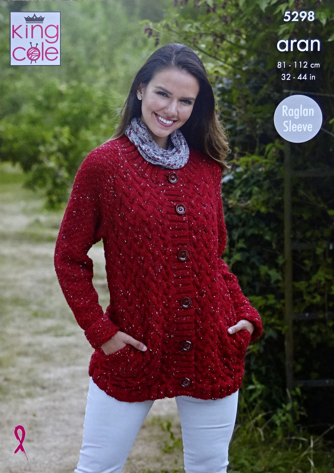 DIGITAL Knitting Pattern Ladies Cable Jumper and Jacket with Pockets Aran 5298 King Cole