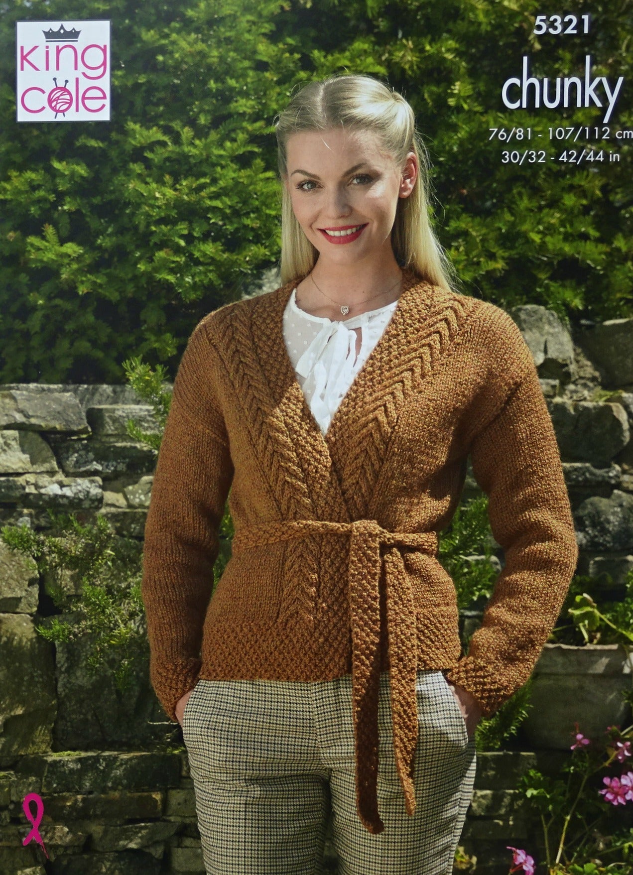 DIGITAL Knitting Pattern Ladies Cable Jacket and Cardigan Chunky King Cole 5321