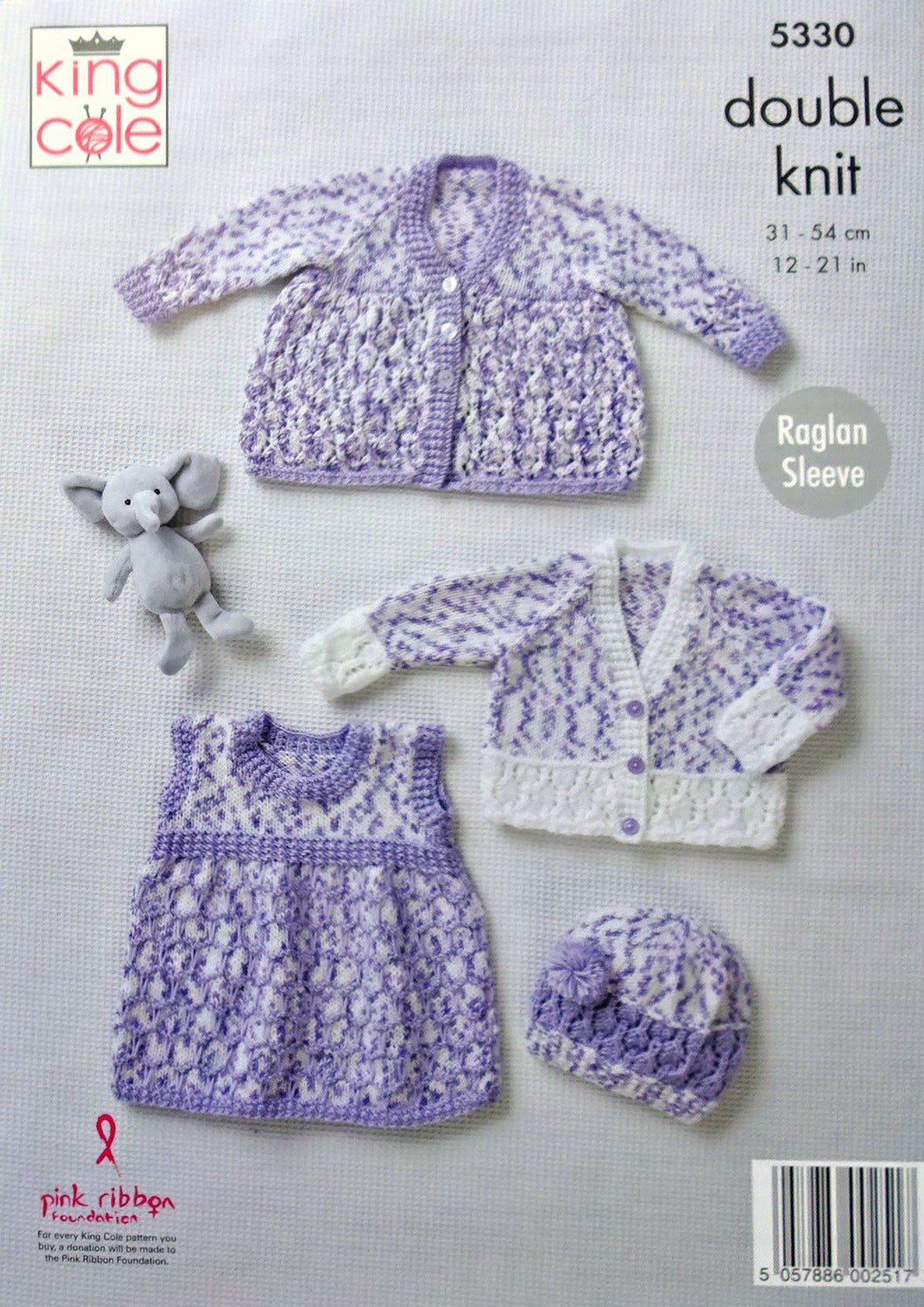 DIGITAL Knitting Pattern Babys Lacy Cardigan Coat Pinafore Dress & Hat DK King Cole 5330