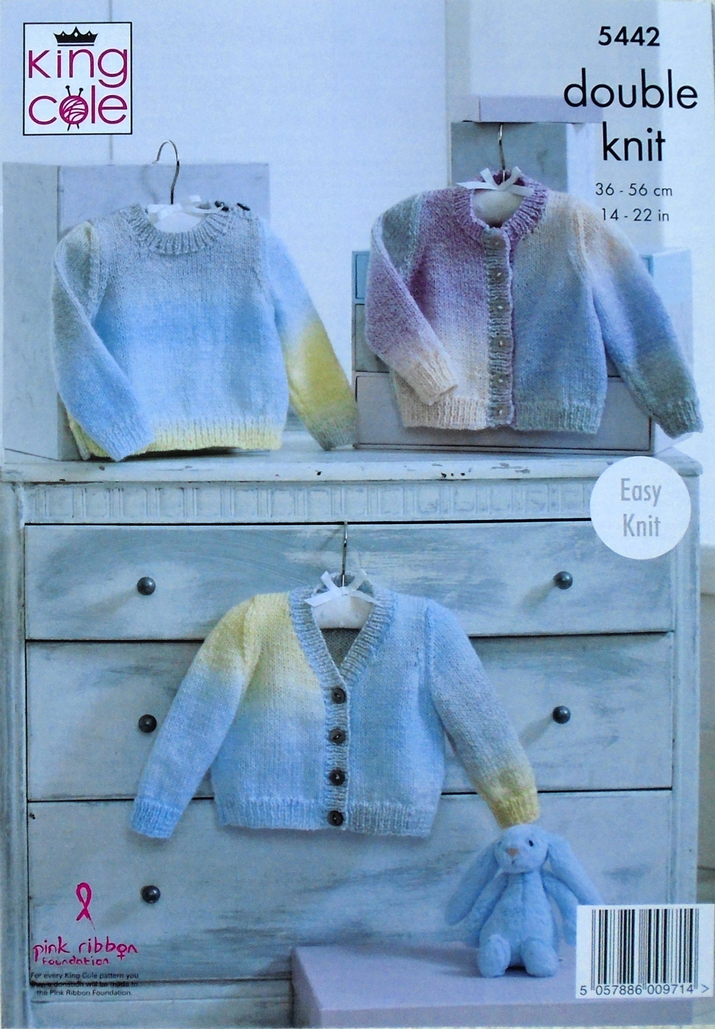 DIGITAL Knitting Pattern Baby Very Easy Knit Jumper & Cardigans DK King Cole 5442