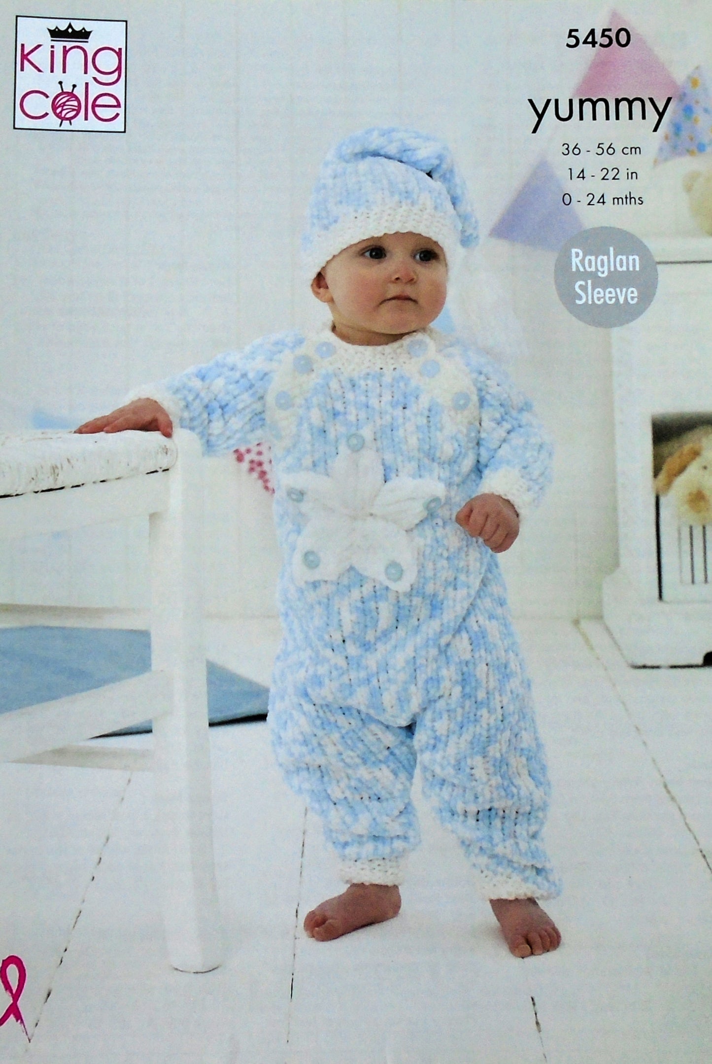 DIGITAL Knitting Pattern Baby Unicorn All-in-One, Star Sleep Suit and Hat Yummy Chunky King Cole 5450