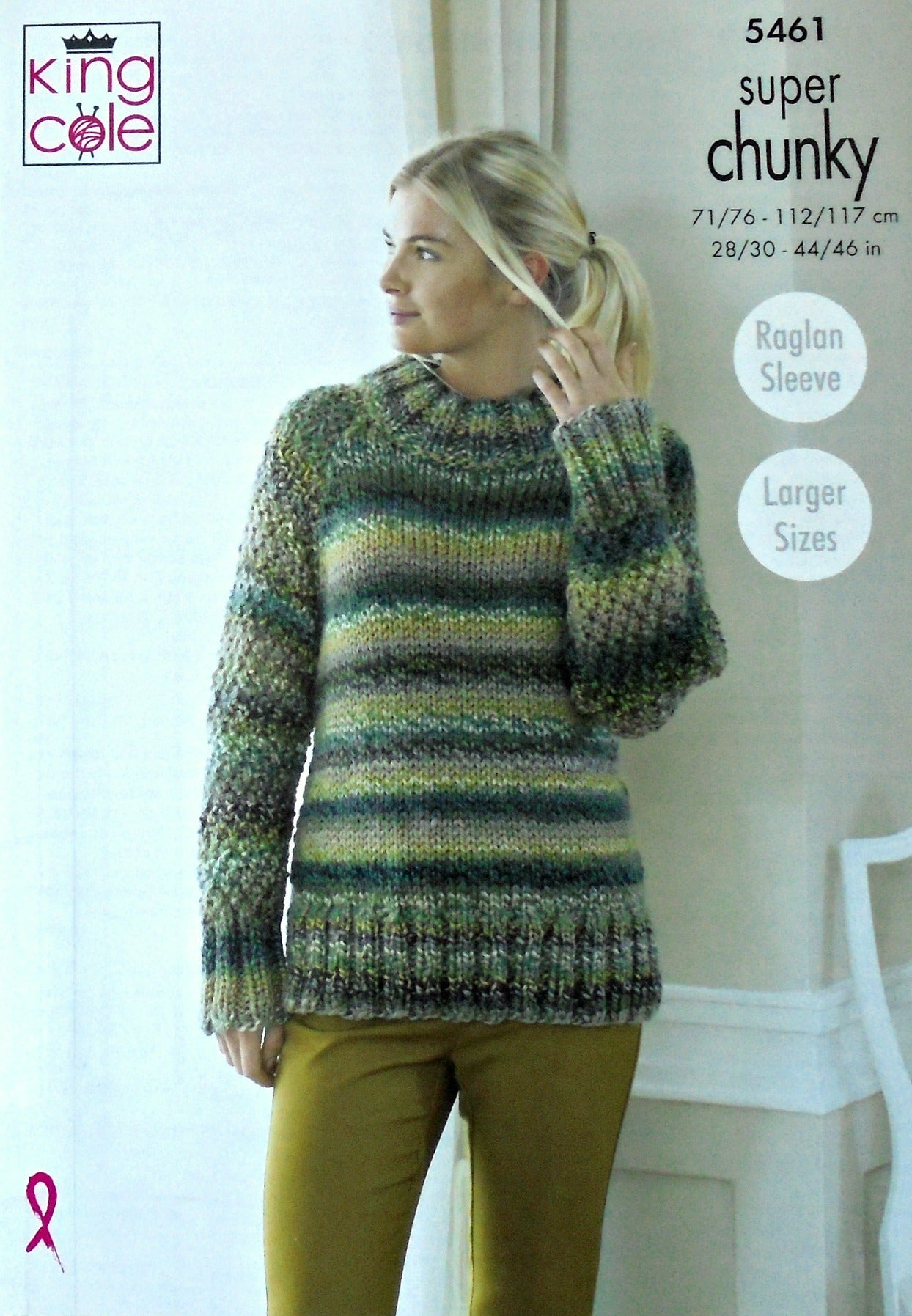 DIGITAL Knitting Pattern Ladies Easy Jumper Cushion Blanket Super Chunky King Cole 5461