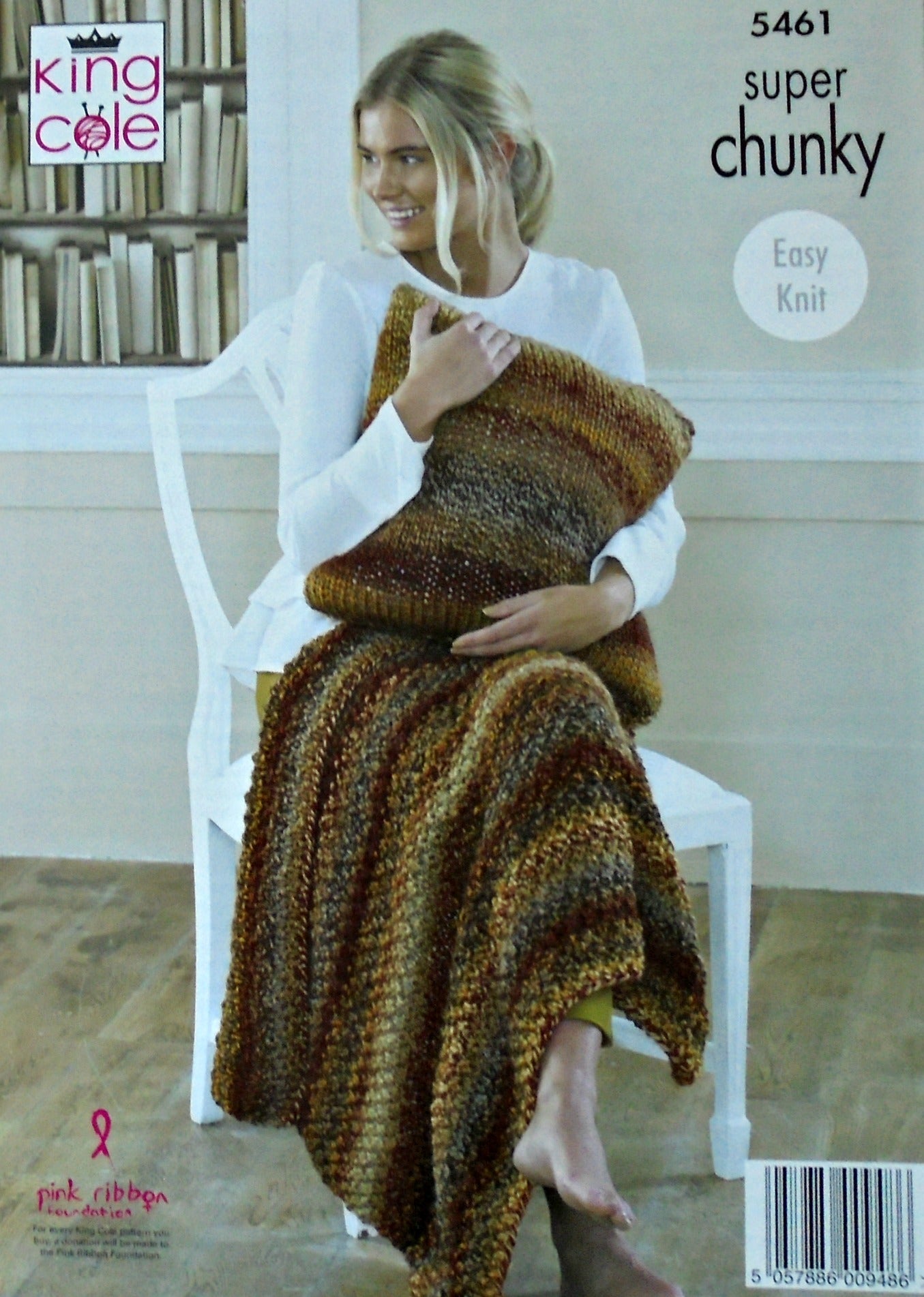 DIGITAL Knitting Pattern Ladies Easy Jumper Cushion Blanket Super Chunky King Cole 5461