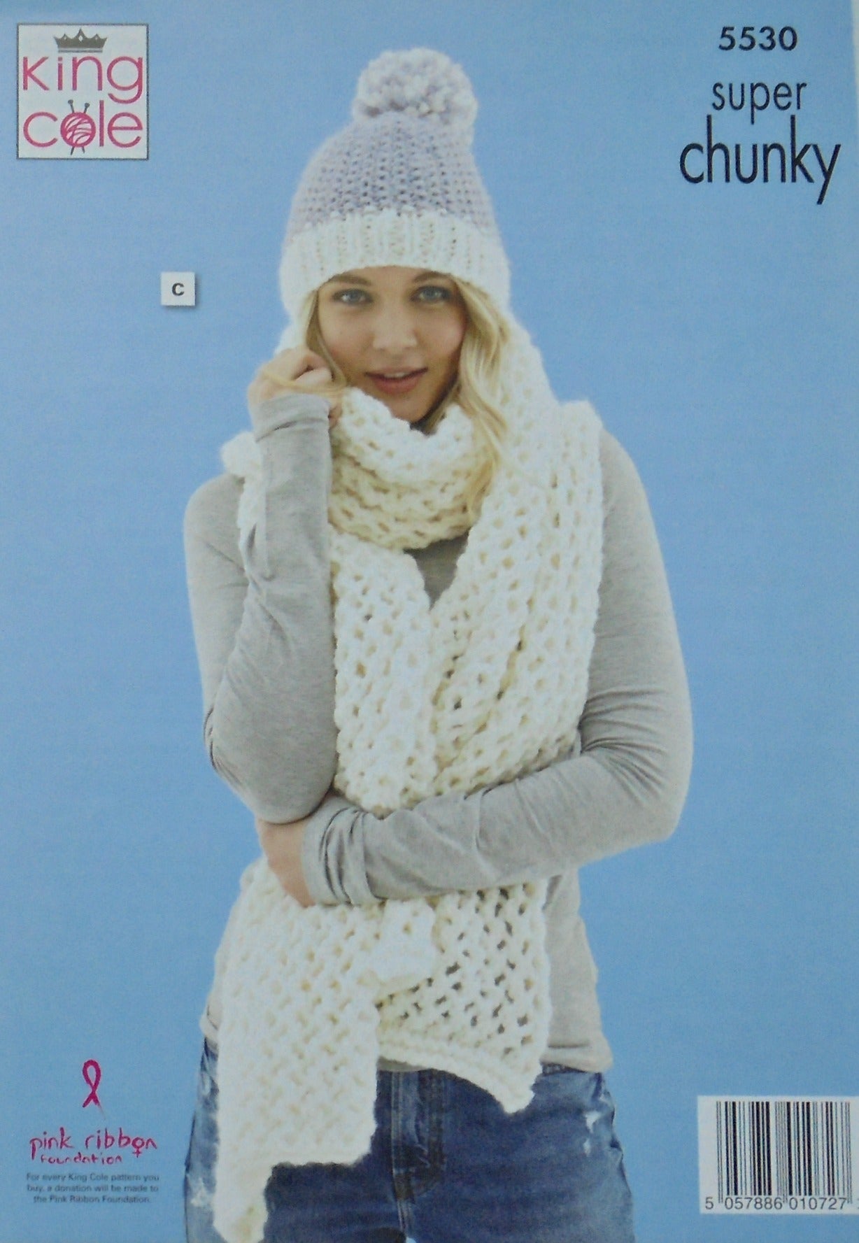 DIGITAL Knitting Pattern Ladies Easy Knit Hats 5 Styles Scarf Super Chunky King Cole 5530