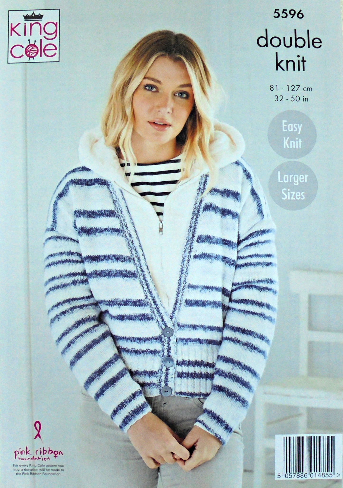 DIGITAL Knitting Pattern Ladies Easy Knit Cardigan Cowl and Long Jacket DK King Cole 5596