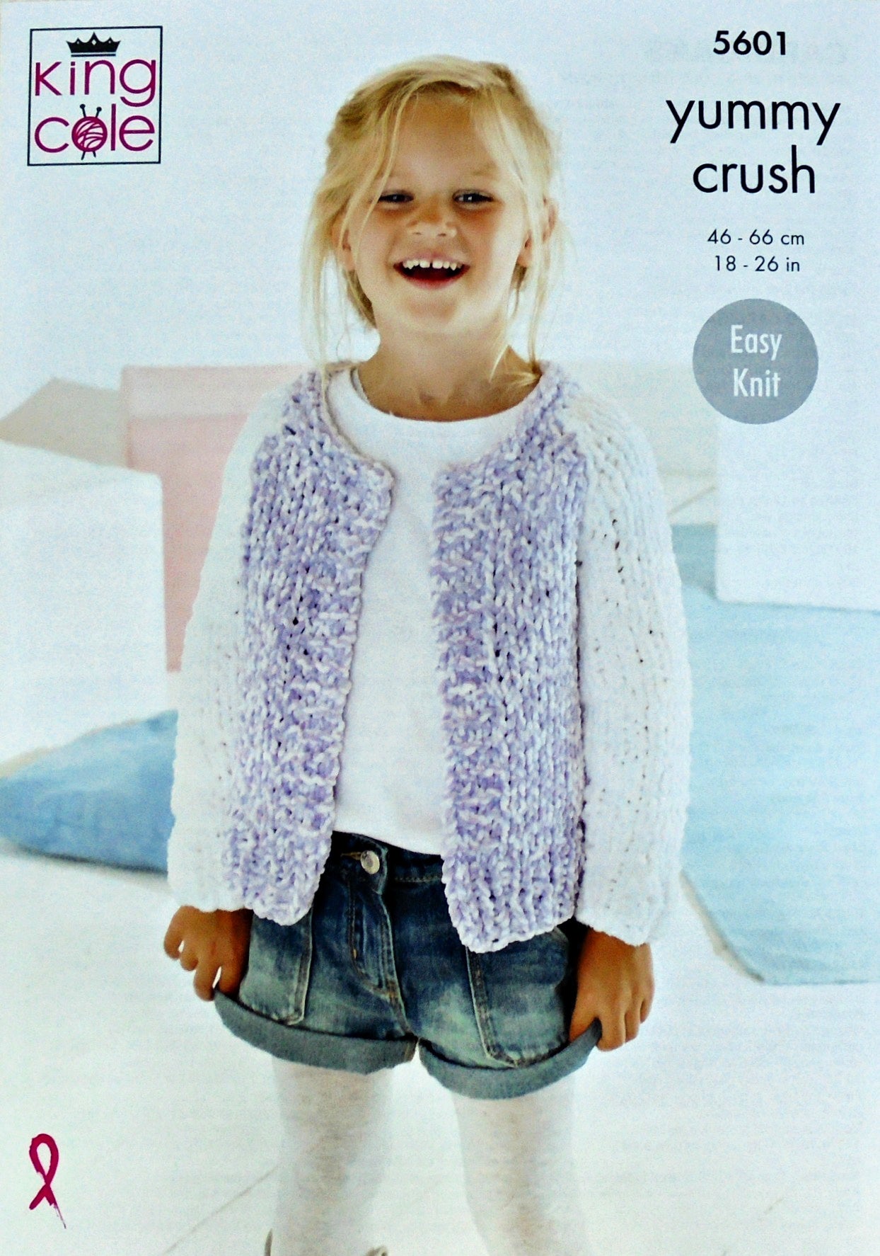 DIGITAL Knitting Pattern Girls Easy Knit Cardigan and Hoodie Yummy Chunky King Cole 5601