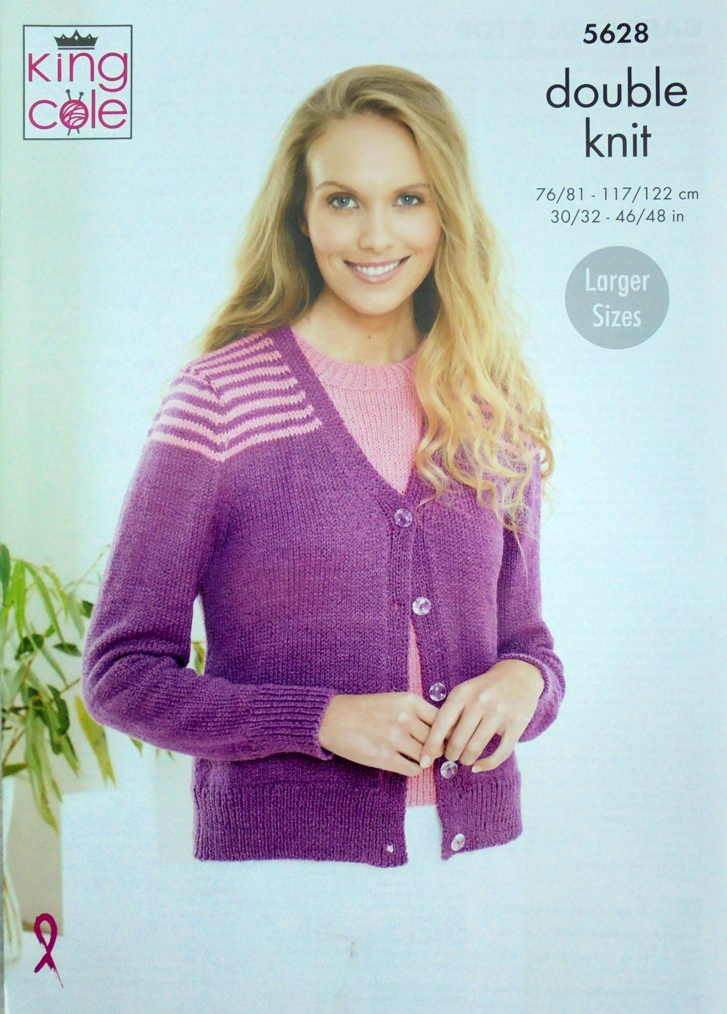 DIGITAL Knitting Pattern Ladies V-Neck Cardigan and Sleeveless Top DK King Cole 5628