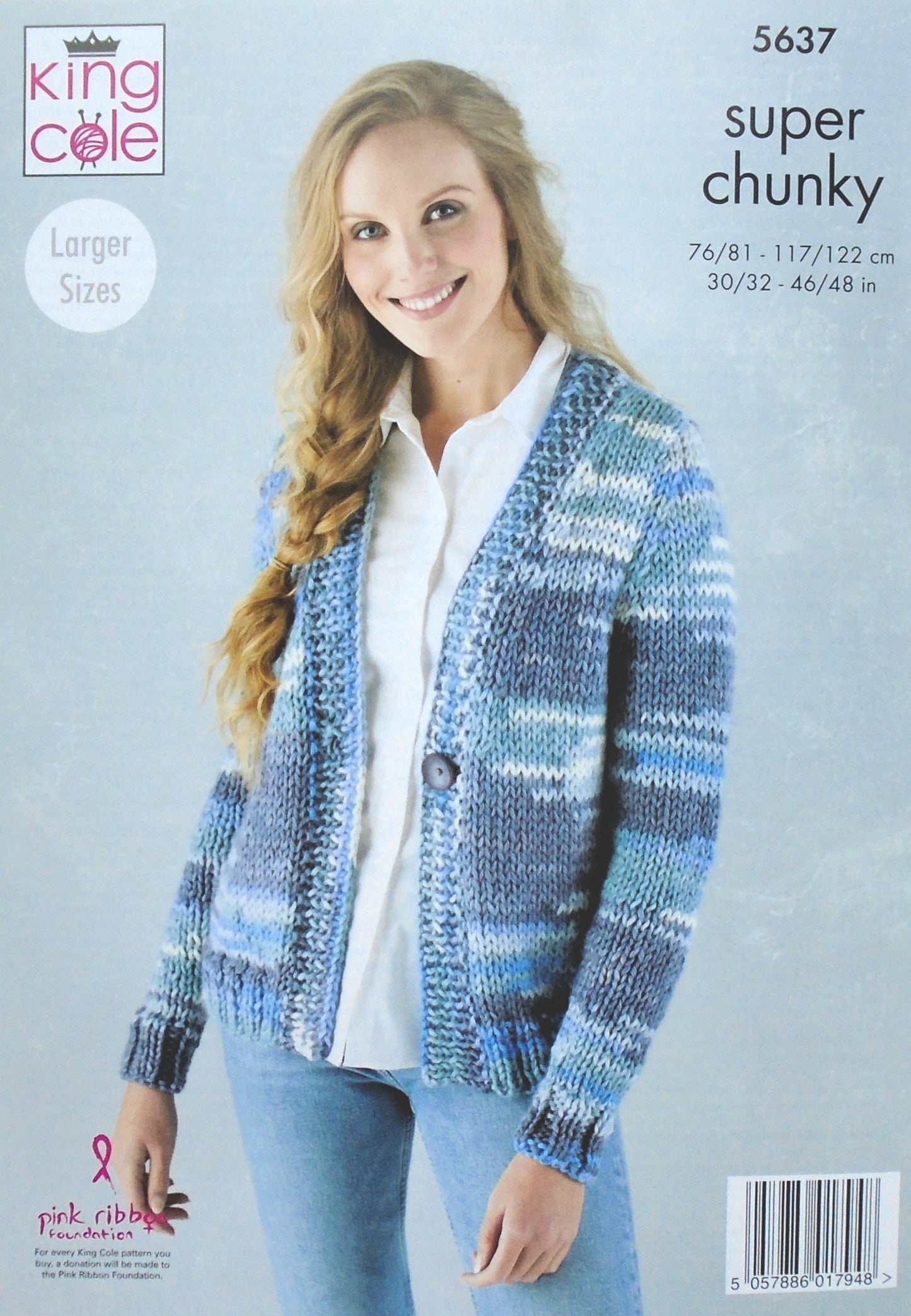 DIGITAL Knitting Pattern Ladies Easy Knit Jumper & Cardigan Super Chunky King Cole 5637