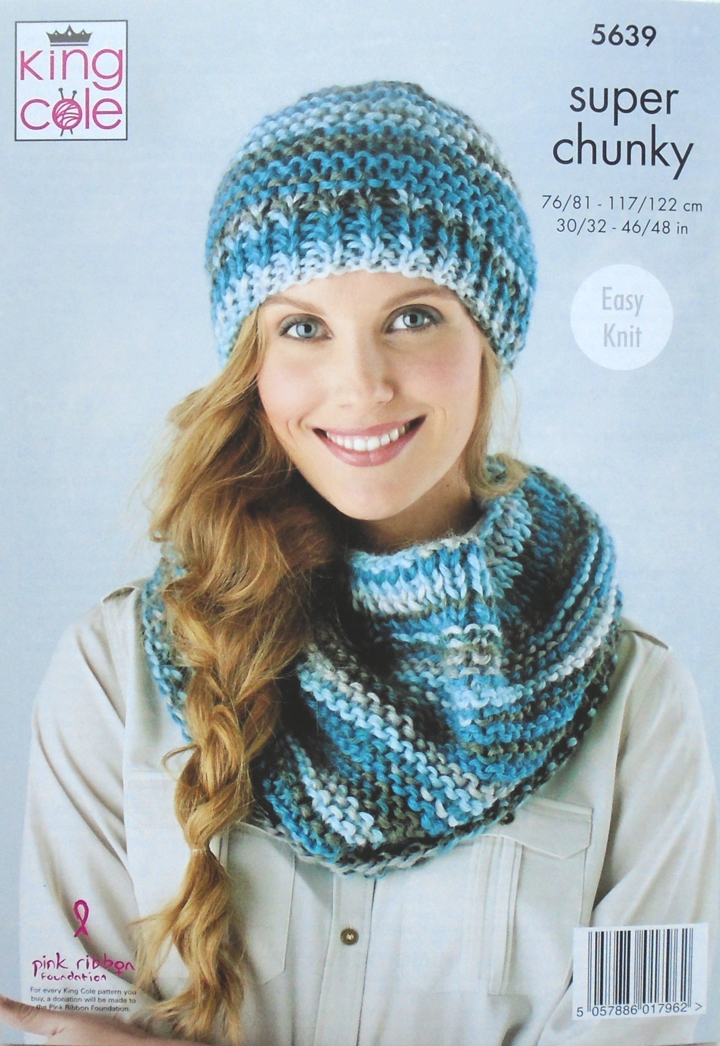 DIGITAL Knitting Pattern Ladies Easy Knit Jumper, Cowl and Hat Super Chunky King Cole 5639