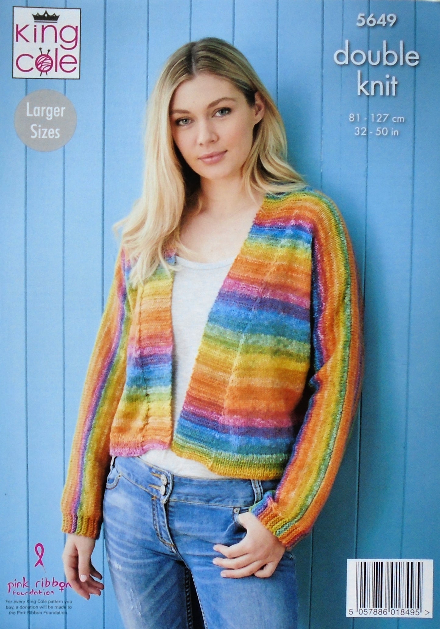 DIGITAL Knitting Pattern Ladies Easy Knit Cardigan in 2 Lengths DK King Cole 5649